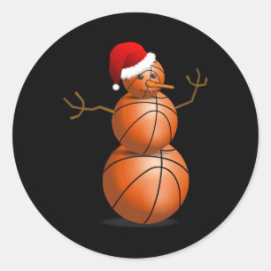 Christmas Bysketbyll - Bysketbyll Snowman Classic Round Sticker
