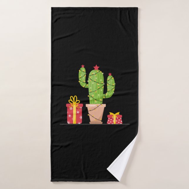Christmas Cactus   Bath Towel (Bath Towel)