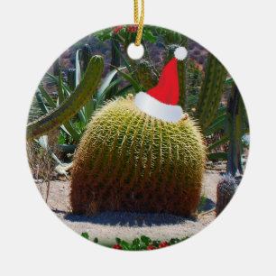 Christmas Cactus Ceramic Tree Decoration