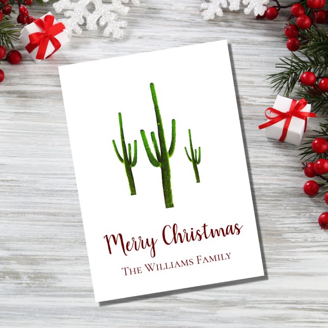 Christmas Cactus Desert Southwest  Holiday Card (Creator Uploaded)
