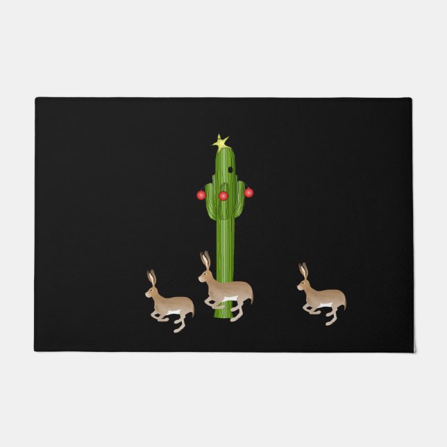 Christmas Cactus Doormat (Front)