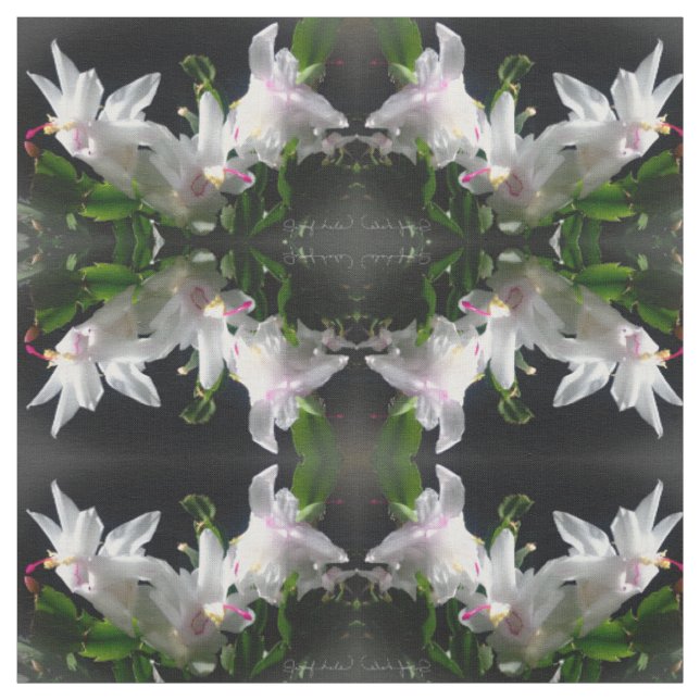 Christmas Cactus Flower Fabric (Swatch)