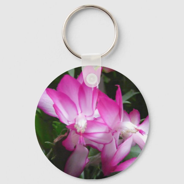 Christmas Cactus Flower Keychain (Front)