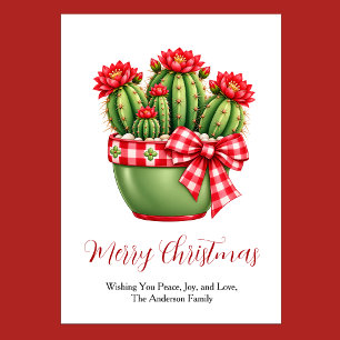 Christmas Cactus Holiday Card