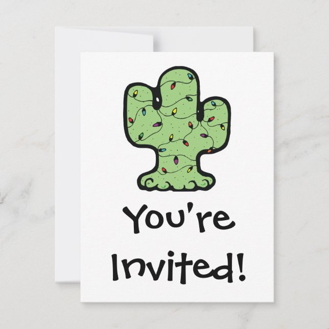 christmas cactus invitation (Front)