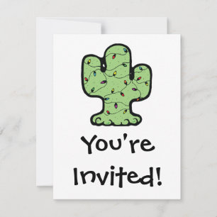 christmas cactus invitation