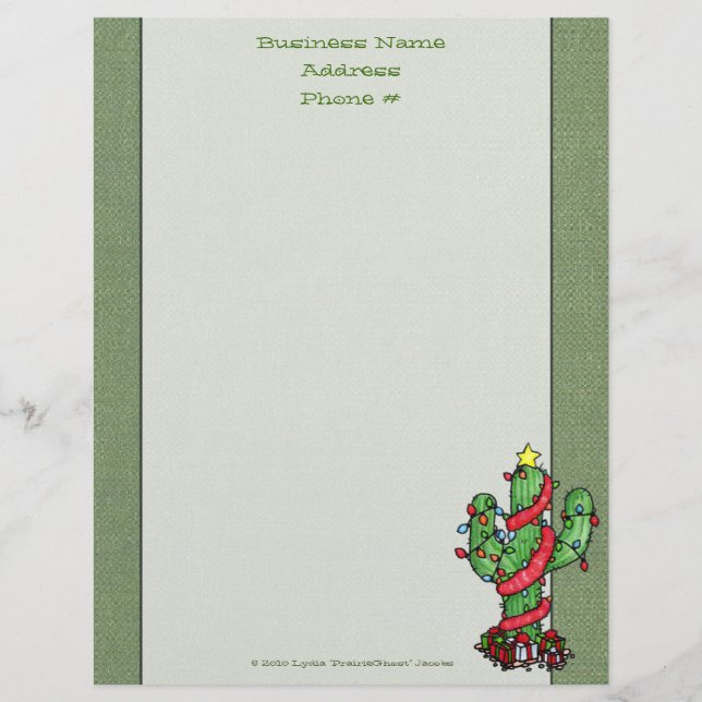 Christmas Cactus Letterhead (Front)