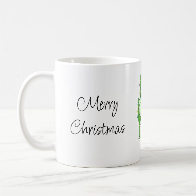 Christmas  Cactus Southwestern Desert  Coffee Mug (Left)