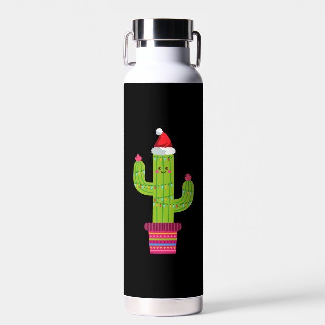 Christmas Cactus Water Bottle (Front)