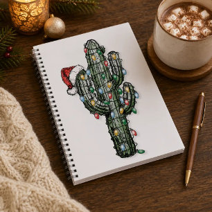 Christmas Cactus with Lights Notebook