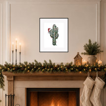 Christmas Cactus with Lights