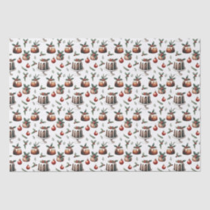 Christmas cake pattern tissue paper