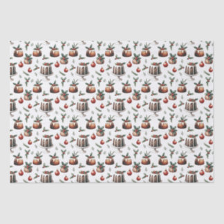 Christmas cake pattern tissue paper