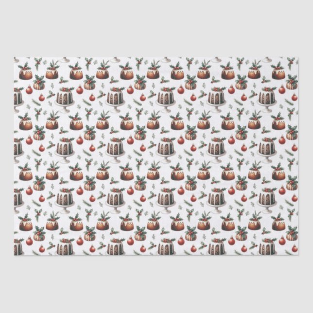 Christmas cake pattern tissue paper (Front)
