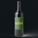Christmas Cake Tree Mama Mum Sweater Funny Family Wine Label<br><div class="desc">Christmas Cake Tree Mama Mum Sweater Funny Family</div>