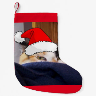 Christmas Calico Cat Small Christmas Stocking