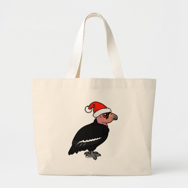 Christmas California Condor Large Tote Bag (Front)