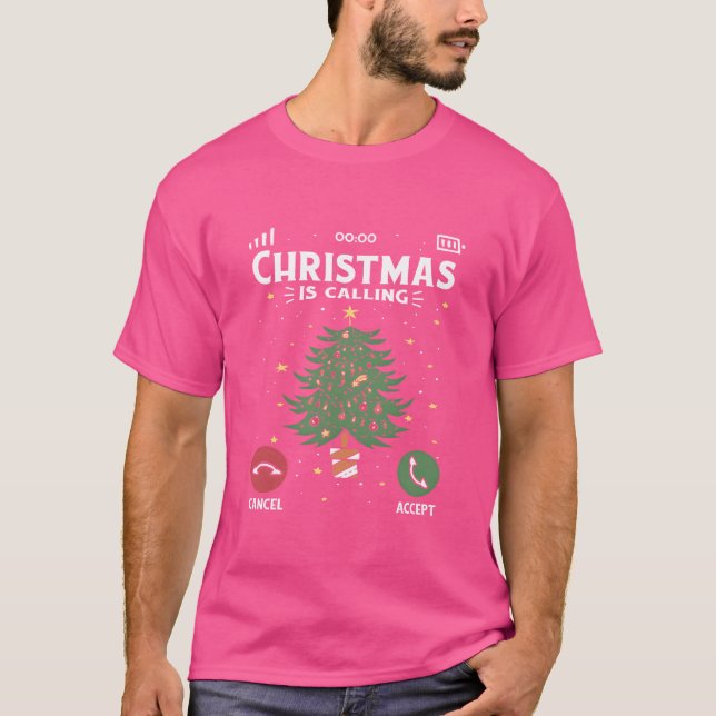 Christmas call family T-Shirt (Front)