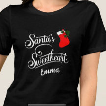 Christmas calligraphy Santa’s Sweetheart editable 