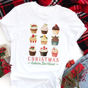 Christmas Calories Don't Count Bakery Cupcake Tri-Blend Shirt