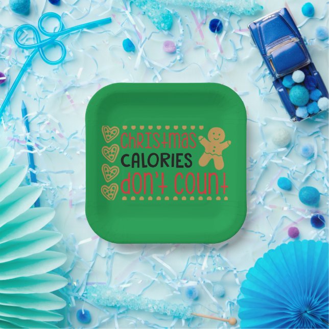 Christmas Calories Don't Count Cookie Cake Plate (Party)