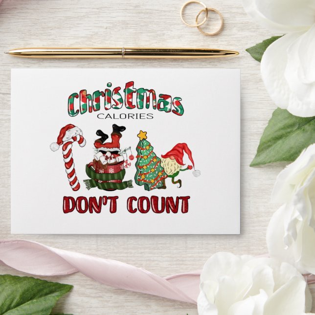Christmas Calories Don't Count Envelope (Wedding)