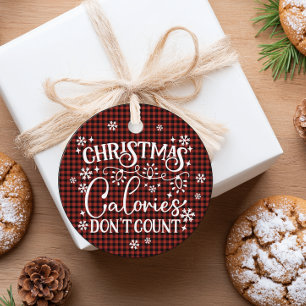 Christmas Calories Don't Count Favour Tags
