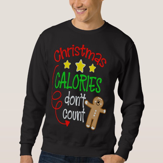 Christmas Calories Don't Count - Funny Cute Ginger Sweatshirt (Front)