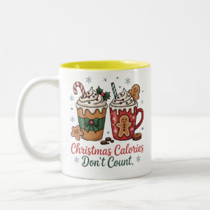 christmas calories don't count mug design 