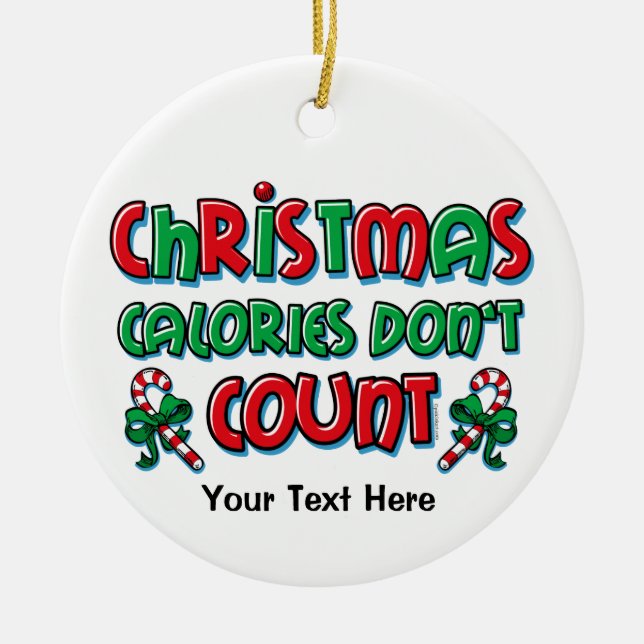 Christmas Calories Personalised Ornament (Front)