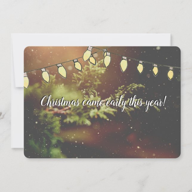 Christmas Came Early Expecting Christmas Card (Front)