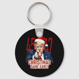 Christmas Came Early Funny Donald Trump Santa Clau Key Ring