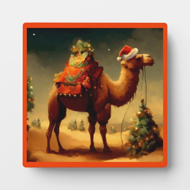 Christmas Camel 1 Plaque (Front)