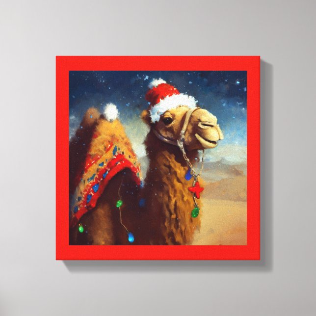 Christmas Camel 3 Stretched Canvas Print (Front)