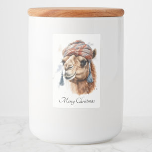 Christmas Camel, customisable Food Label