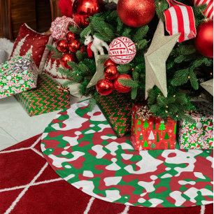 Christmas Camouflage Brushed Polyester Tree Skirt