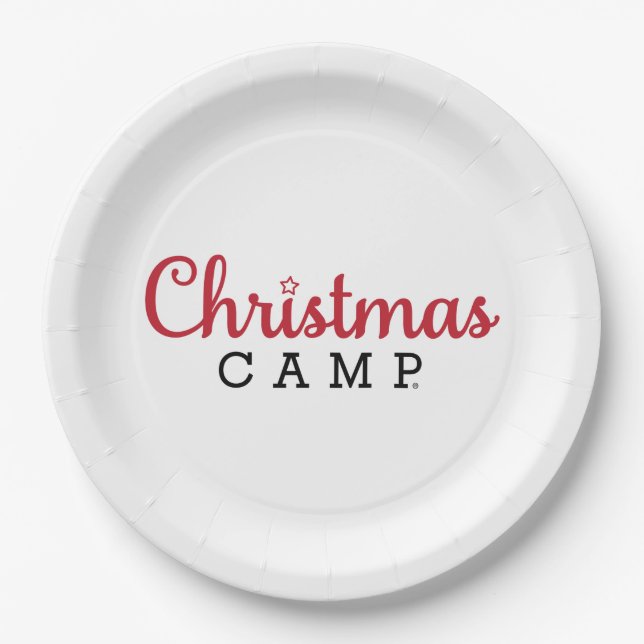 Christmas Camp Paper Plate | Christmas Party (Front)