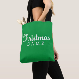 Christmas Camp Tote Bag Green Christmas Bags