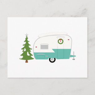 Christmas Camper Holiday Postcard