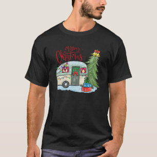 Christmas Camping Happy Camper Ugly Christmas Holi T-Shirt