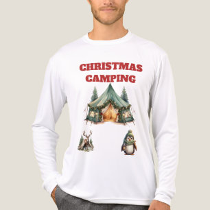 Christmas Camping Tri-Blend Long Sleeve Tee