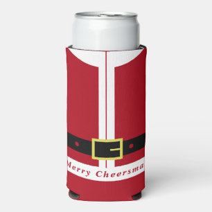 Christmas Can Cooler Funny Santa Claus Design