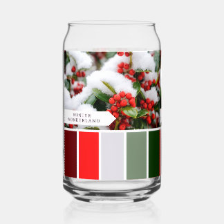 Christmas Can Glass