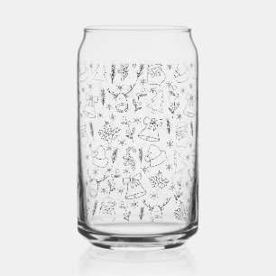 Christmas can glass