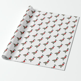 Christmas Canadian Geese Wrapping Paper