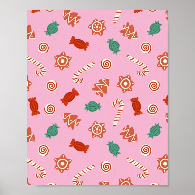 Christmas candies - pink poster (Front)