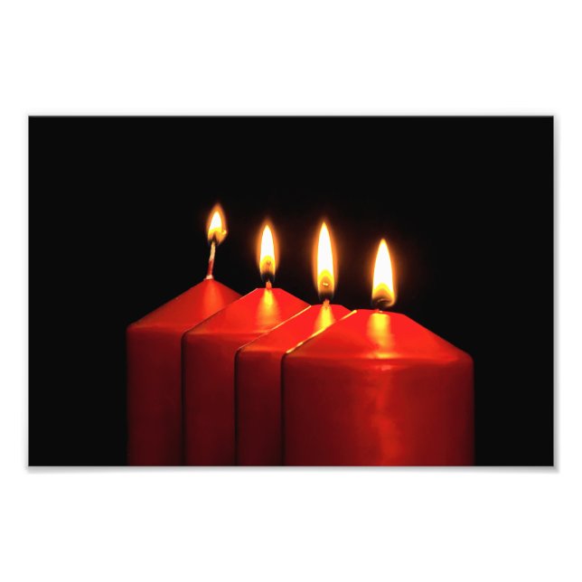 Christmas Candle Advent Wreath Photo Print (Front)