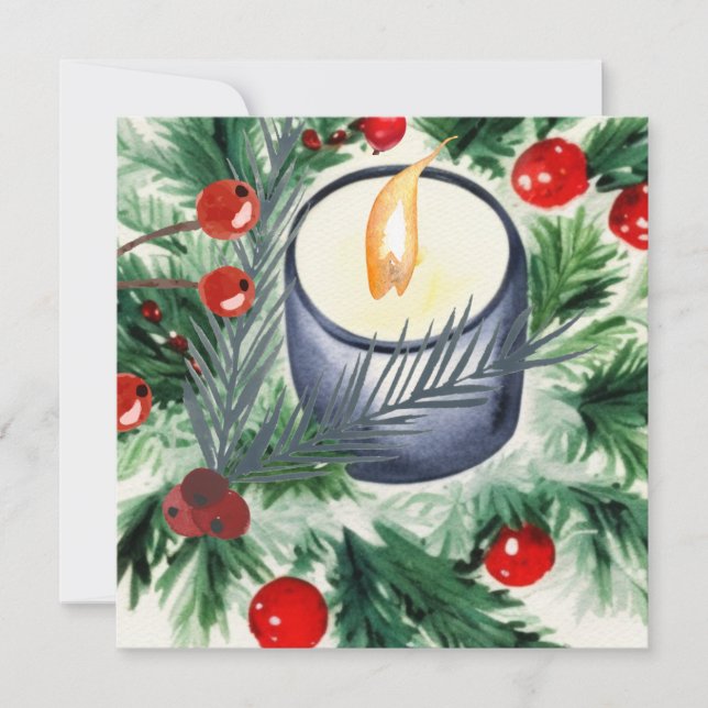 Christmas Candle Card (Front)