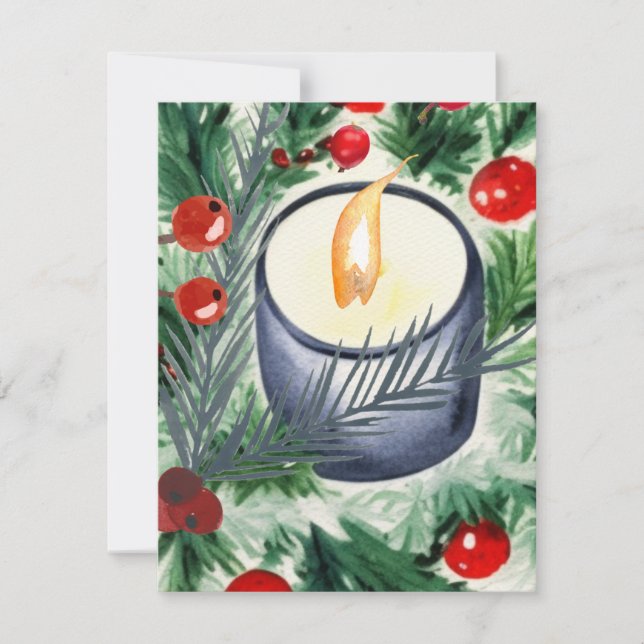 Christmas Candle Card (Front)