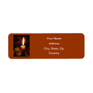 Christmas Candle Customisable Address Label